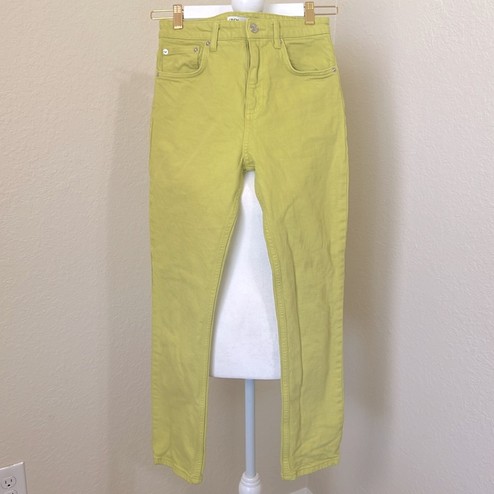 Zara Neon Green/Yellow Jean Pants - Picture 4 of 11